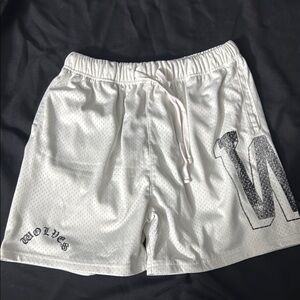 Darc Sport White Athletic Shorts with Elastic Waistband